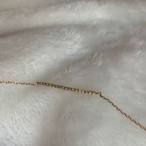 14K Gold + Diamond delicate tennis bracelet